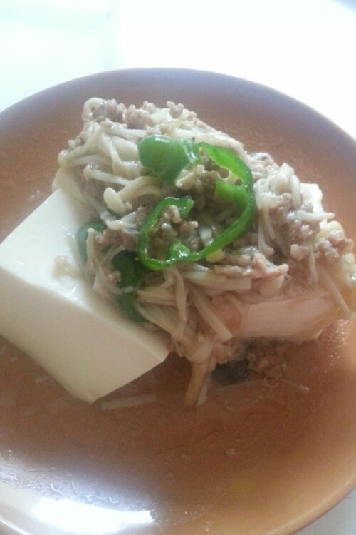 ひき肉の中華風あんかけ豆腐の画像