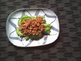 ゴーヤのアーモンド肉味噌和