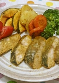 簡単美味しい♪鮭と野菜のタンドリー風