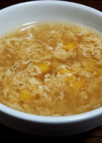 ふんわり卵とコーンの中華スープ♡