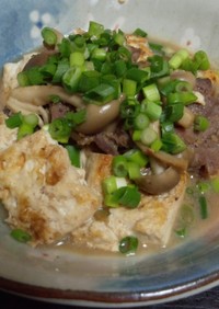 コストコプルコギビーフとしめじの肉豆腐