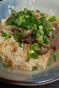 コストコプルコギビーフとしめじの肉豆腐