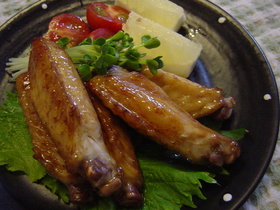 簡単おいしい 手羽中の醤油焼き