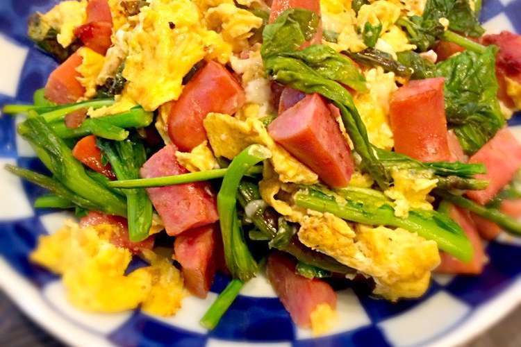 春 なばな 菜の花 とベーコンの卵炒め レシピ 作り方 By ルナｐボール クックパッド