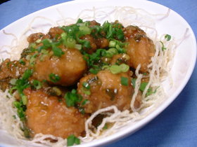 豚の唐揚げ~さっぱりねぎソースがけ~