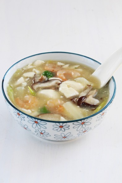 とろとろ白菜と豆腐のあんかけスープの写真