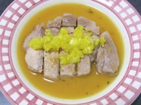 豚ロース肉のパイナップルソース煮