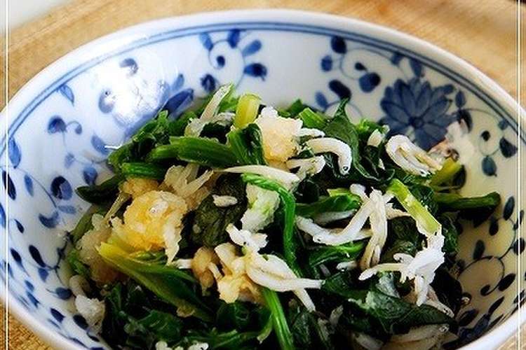 冬の小鉢 ほうれん草のしらすおろし和え レシピ 作り方 By らるむ クックパッド