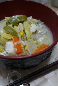 野菜たっぷり！長崎ちゃんぽん風スープ