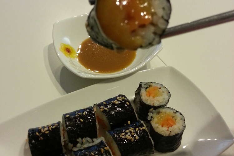 ちょ シンプル韓国の海苔巻き麻薬キンパ마약김밥 レシピ 作り方 By Suhee クックパッド