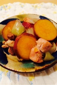 安納芋と鶏肉の煮物