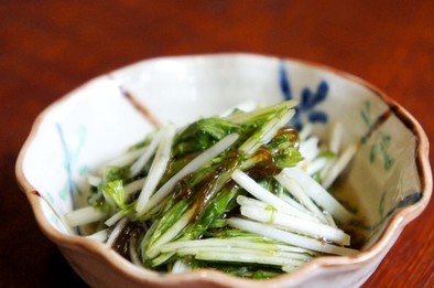 水菜サラダ風☆水菜ともずく酢の和え物の写真
