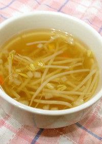 モヤシとミックスベジタブルで☆簡単スープ