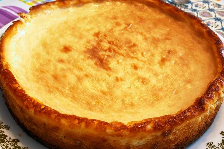 アメリカサイズのベイクドチーズケーキ レシピ 作り方 By こもも猫 クックパッド