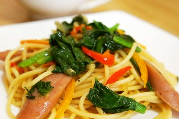 簡単 ほうれん草のにんにく和風醤油パスタ レシピ 作り方 By レイのお料理 クックパッド 簡単おいしいみんなのレシピが349万品
