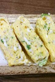 絶品!簡単!釜揚げしらすとネギの卵焼きの写真