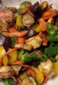 マクロビ 野菜とお麩の生姜炒め
