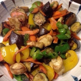 マクロビ 野菜とお麩の生姜炒めの画像