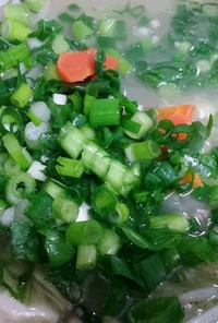 豚汁に飽きたら☆味噌ラーメン風野菜スープ