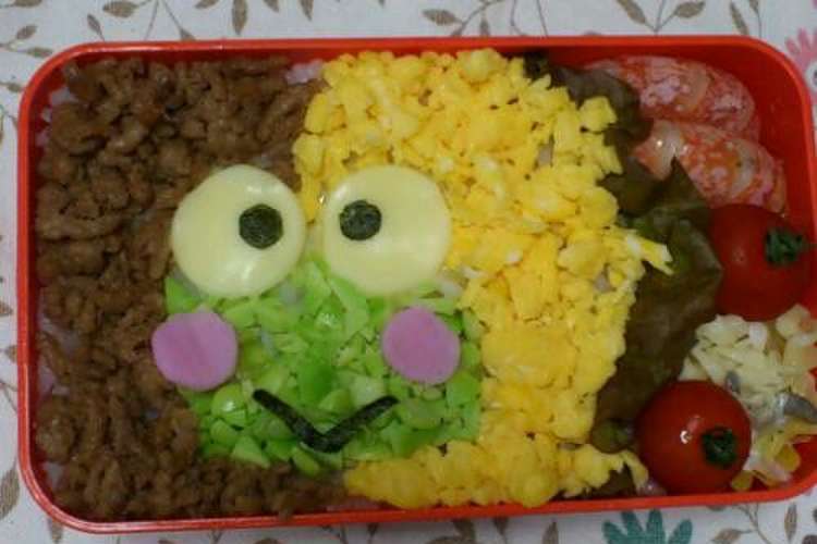 簡単キャラ弁 そぼろでサンリオけろっぴ レシピ 作り方 By まなげ クックパッド 簡単おいしいみんなのレシピが349万品