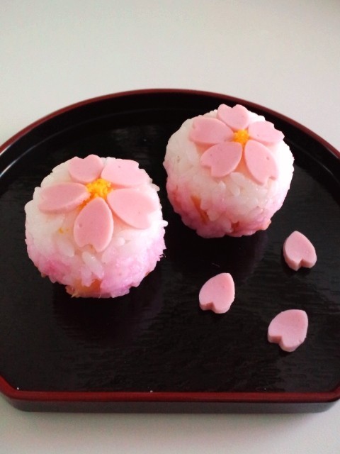 和菓子風♡桜の手毬寿司1♡お花見お雛祭りの画像