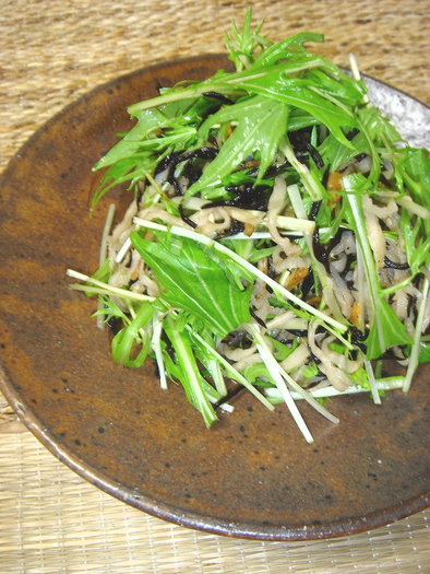 水菜と切り干し大根の柚子胡椒サラダの写真