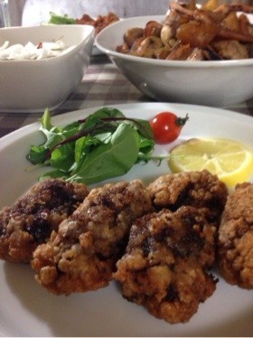 クジラの竜田揚げ