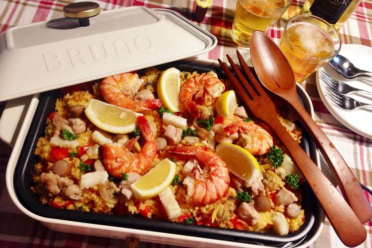 ホットプレートで楽ちん パエリア レシピ 作り方 By Bamcook クックパッド 簡単おいしいみんなのレシピが352万品