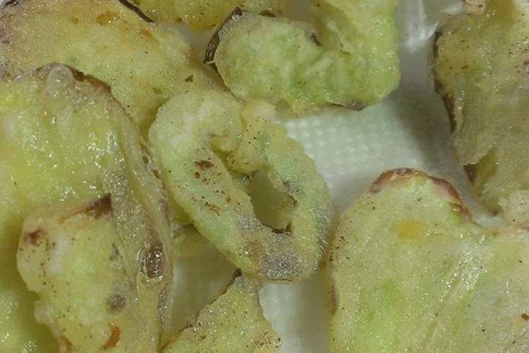 文字キャベツの天ぷら塩味 揚げ物油きり レシピ 作り方 By トース党 クックパッド 簡単おいしいみんなのレシピが360万品