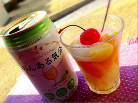 簡単ノンアルしゅわ〜フルーツポンチ.*・