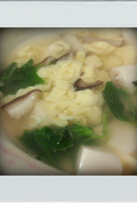 ■簡単朝昼■豆腐もろへいや卵スープ☆減量