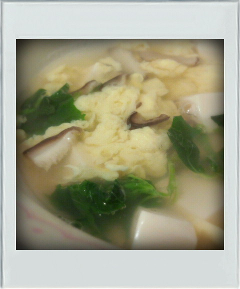 ■簡単朝昼■豆腐もろへいや卵スープ☆減量の画像