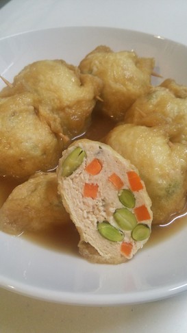 鶏挽き肉と野菜の巾着☆簡単お弁当にも♪