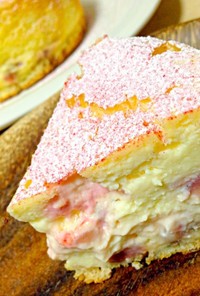 フレッシュ苺のベイクドチーズケーキ♡