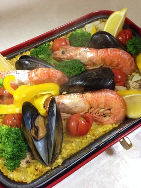 簡単!ホットプレートdeパエリア