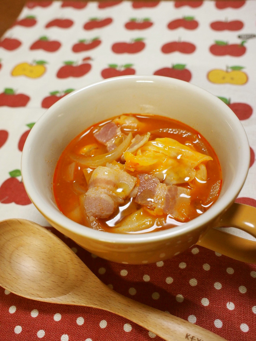 トマト味噌スープの画像