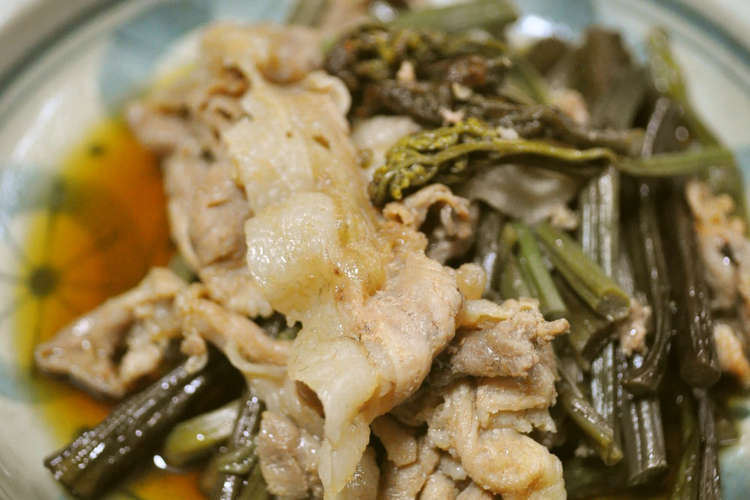 わらびと豚肉煮 レシピ 作り方 By えむらて クックパッド