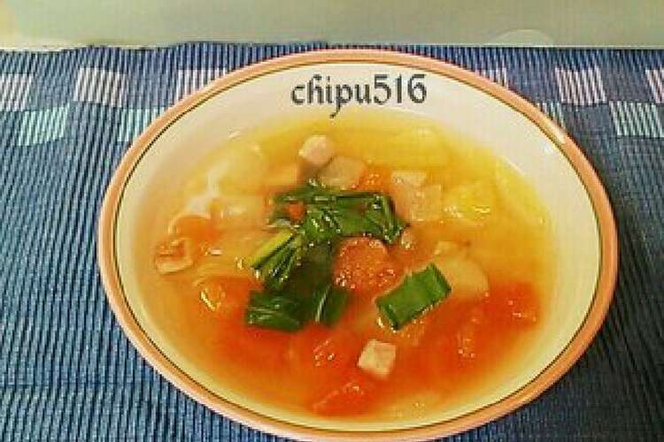 超簡単 ダイエットにトマトのスープ レシピ 作り方 By Chipu516 クックパッド 簡単おいしいみんなのレシピが353万品
