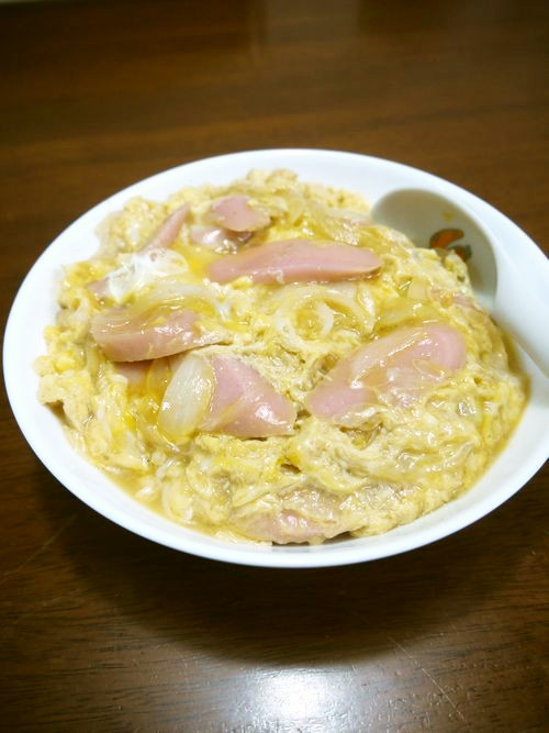【節約レシピ】魚肉ソーセージの卵とじ丼♪の画像