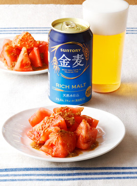 冷やしトマトのごまポン酢かけ
