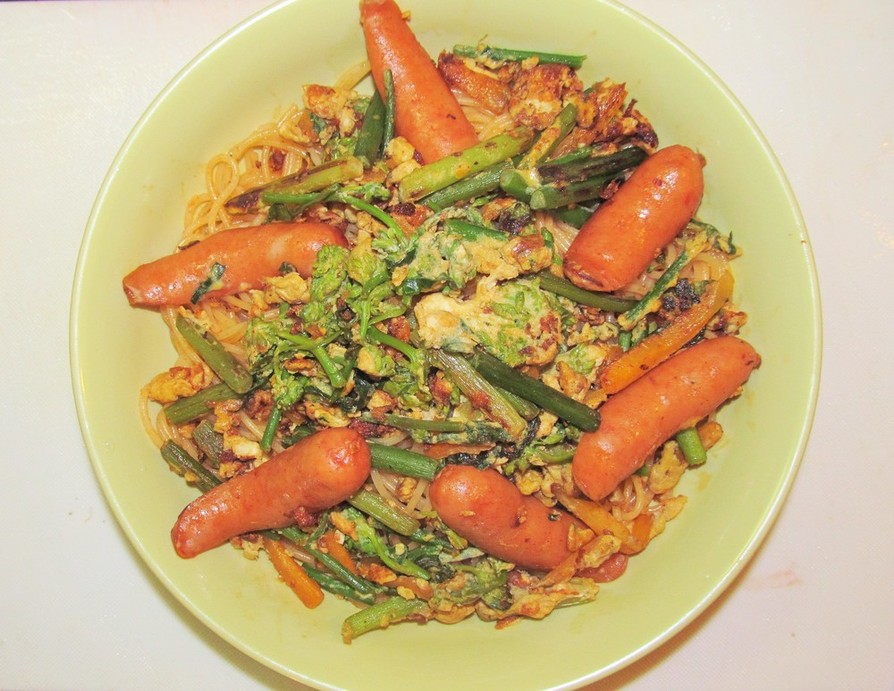 「菜の花スパゲッティ」の画像