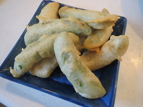スナップえんどうのコンソメマヨ揚げ