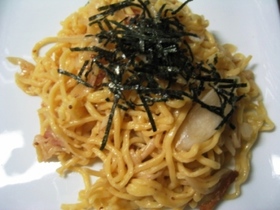 ネギとえのきの和風パスタ