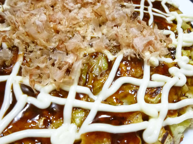 簡単小麦粉とほんだしのお好み焼き