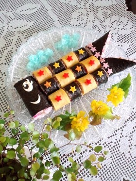 こどもの日♪こいのぼりのデコ巻き寿司
