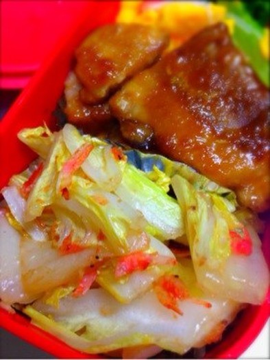 お弁当に★白菜と桜エビのニンニク醤油炒めの写真