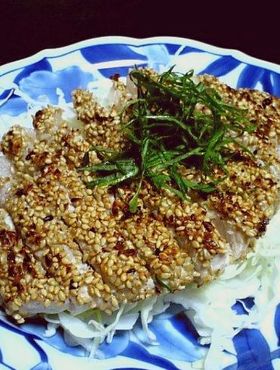 mamakissの豚のゴマゴマステーキ