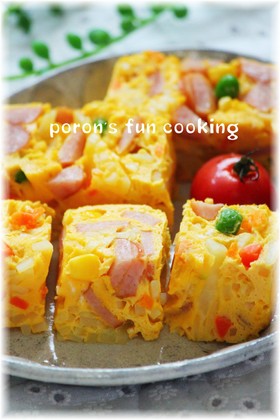 レンジde簡単♪お弁当オムレツ