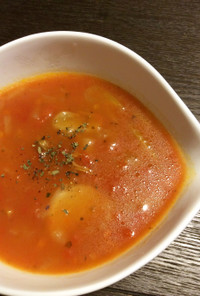 市販のボンゴレソース缶で簡単トマトスープ