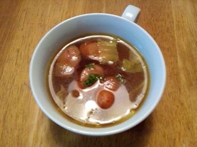 玉ねぎ茶de野菜スープの写真